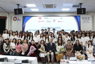 NĂM THỨ TƯ LIÊN TIẾP HANEL TÀI TRỢ HỌC BỔNG CHO SINH VIÊN VƯỢT KHÓ VÀ SINH VIÊN XUẤT SẮC CỦA VIỆN PHÁT TRIỂN NGUỒN NHÂN LỰC VIỆT NAM – NHẬT BẢN VJCC